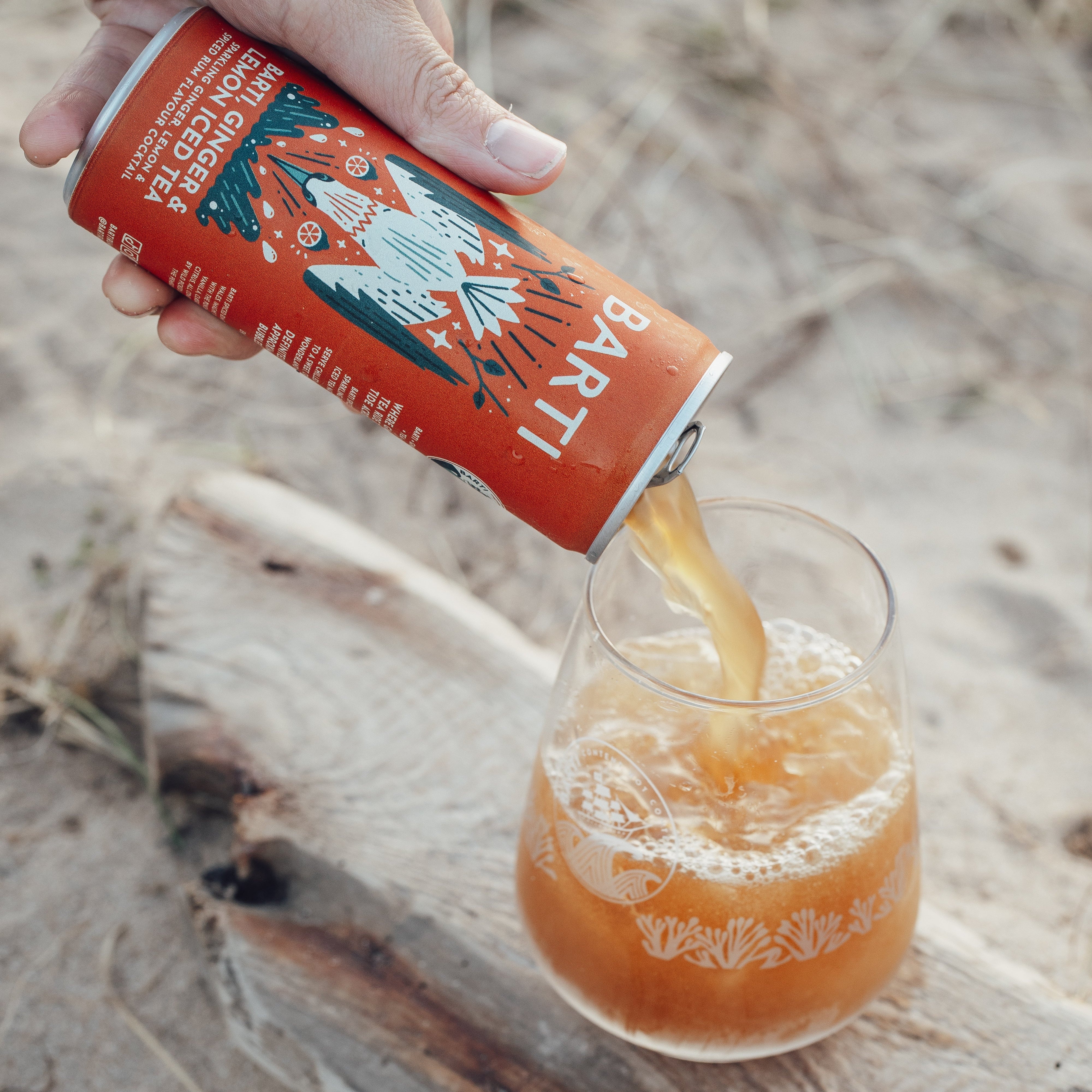 Barti, Ginger & Lemon Iced Tea Premixed Cocktail Can 12 pack
