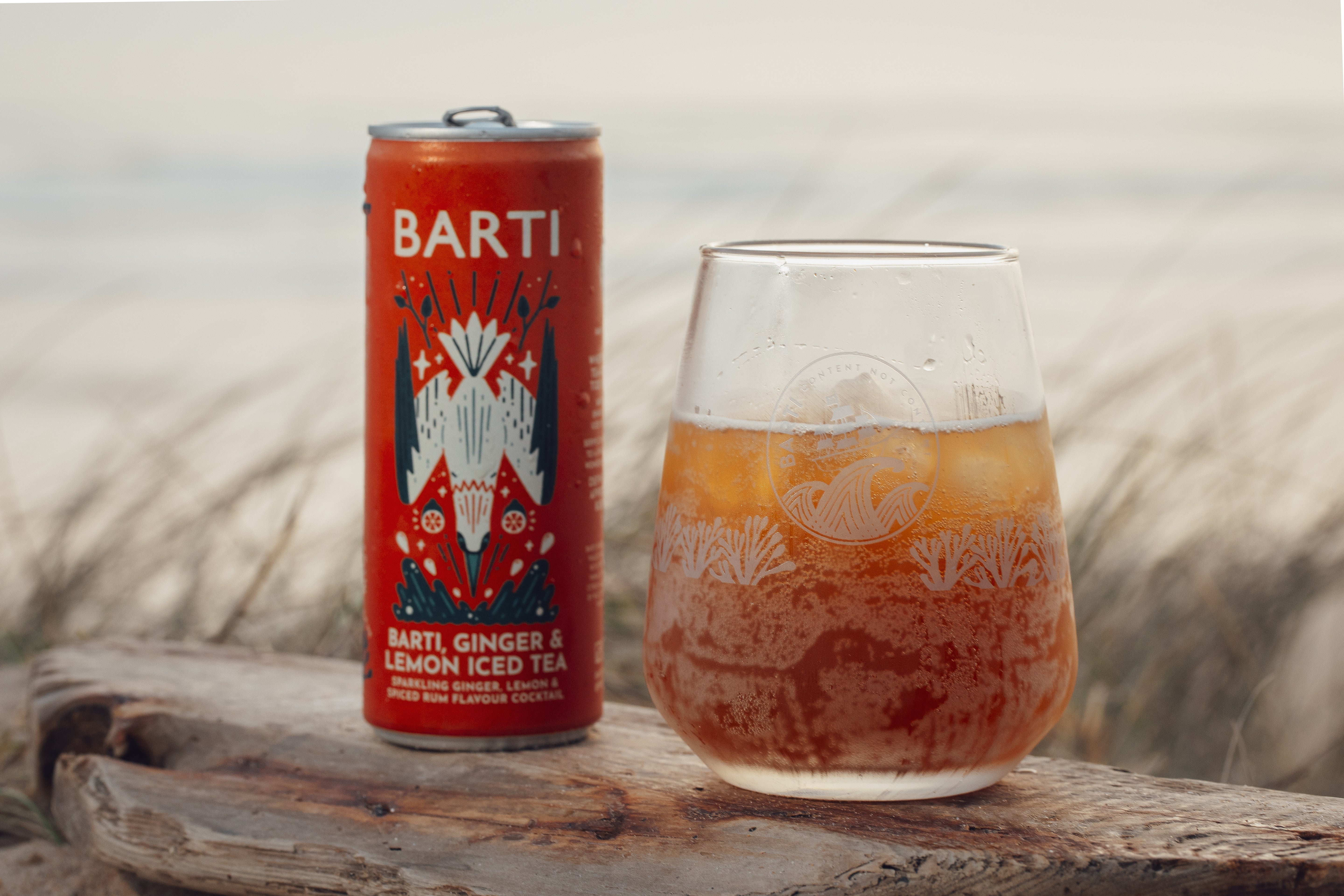 Barti, Ginger & Lemon Iced Tea Premixed Cocktail Can 12 pack