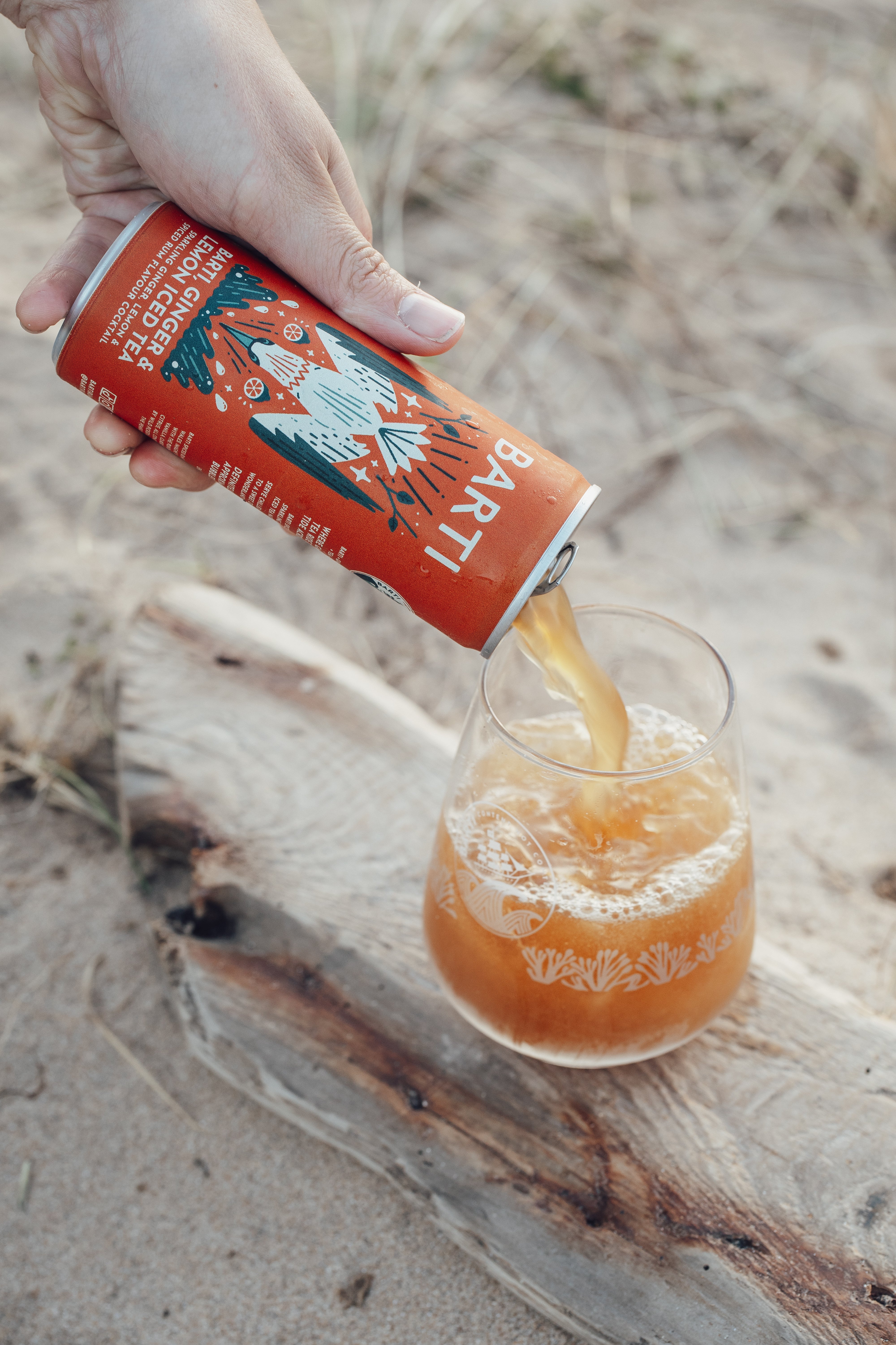 Barti, Ginger & Lemon Iced Tea Premixed Cocktail Can 12 pack