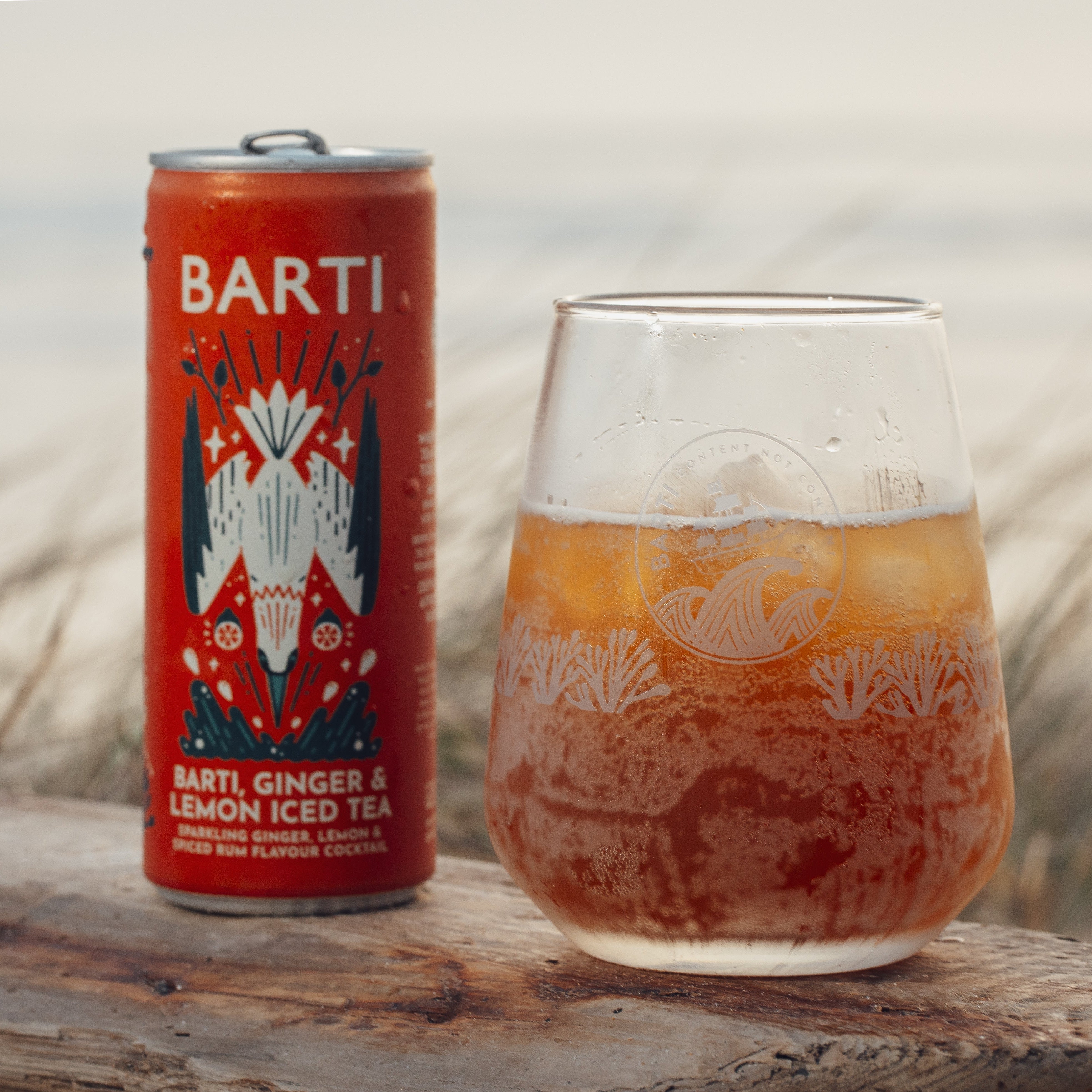 Barti, Ginger & Lemon Iced Tea Premixed Cocktail Can 12 pack