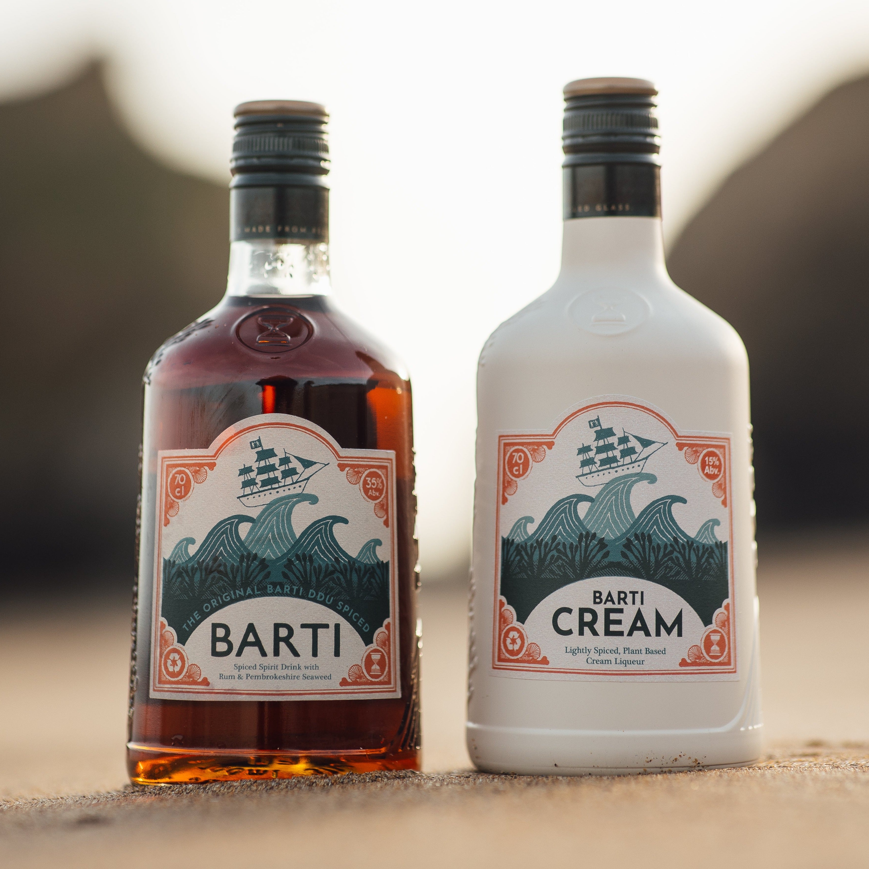 Best Spiced Rum and Cream Liqueur cocktail duo set