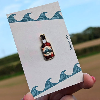 Barti Spiced Rum Bottle Pin Badge