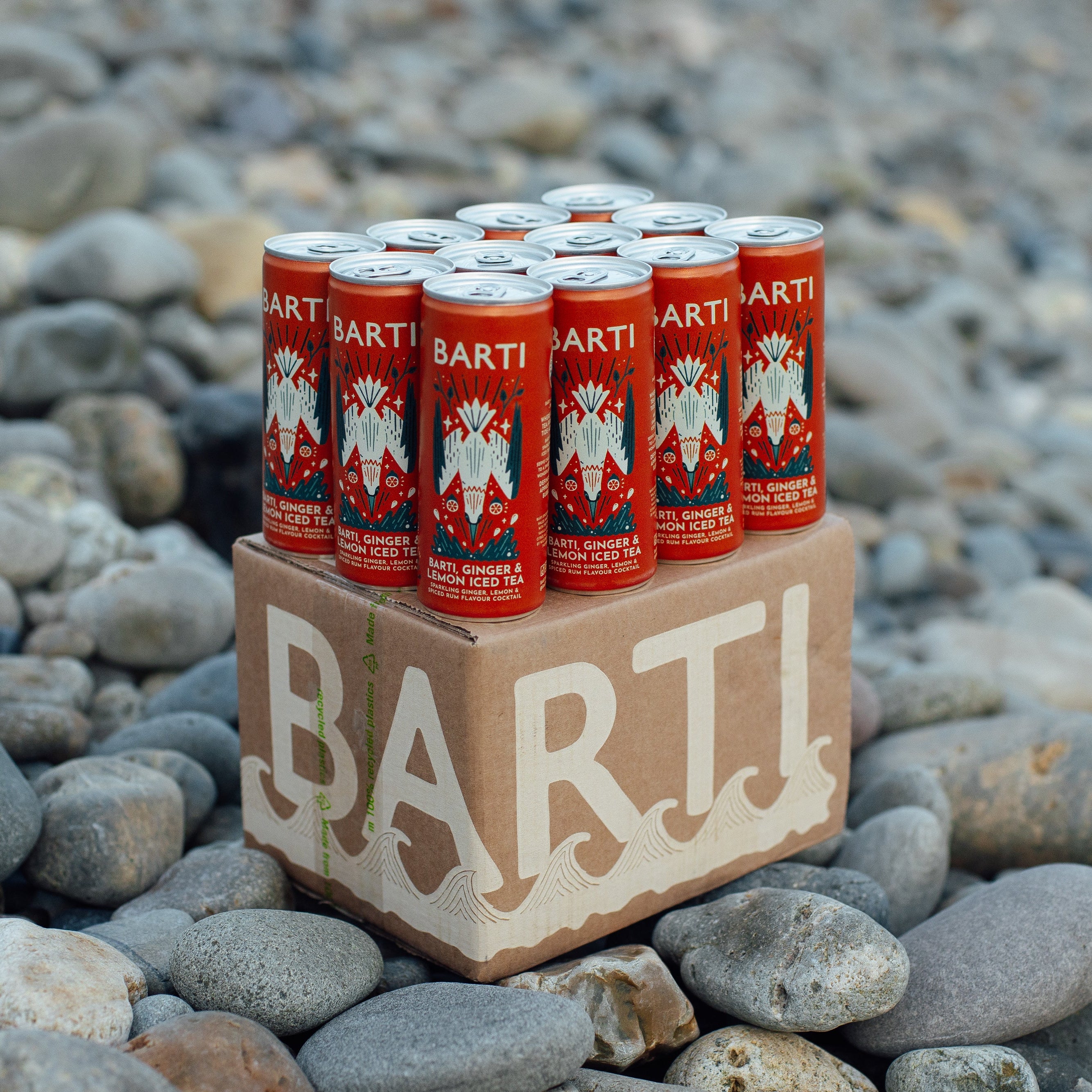 Barti, Ginger & Lemon Iced Tea Premixed Cocktail Can 12 pack
