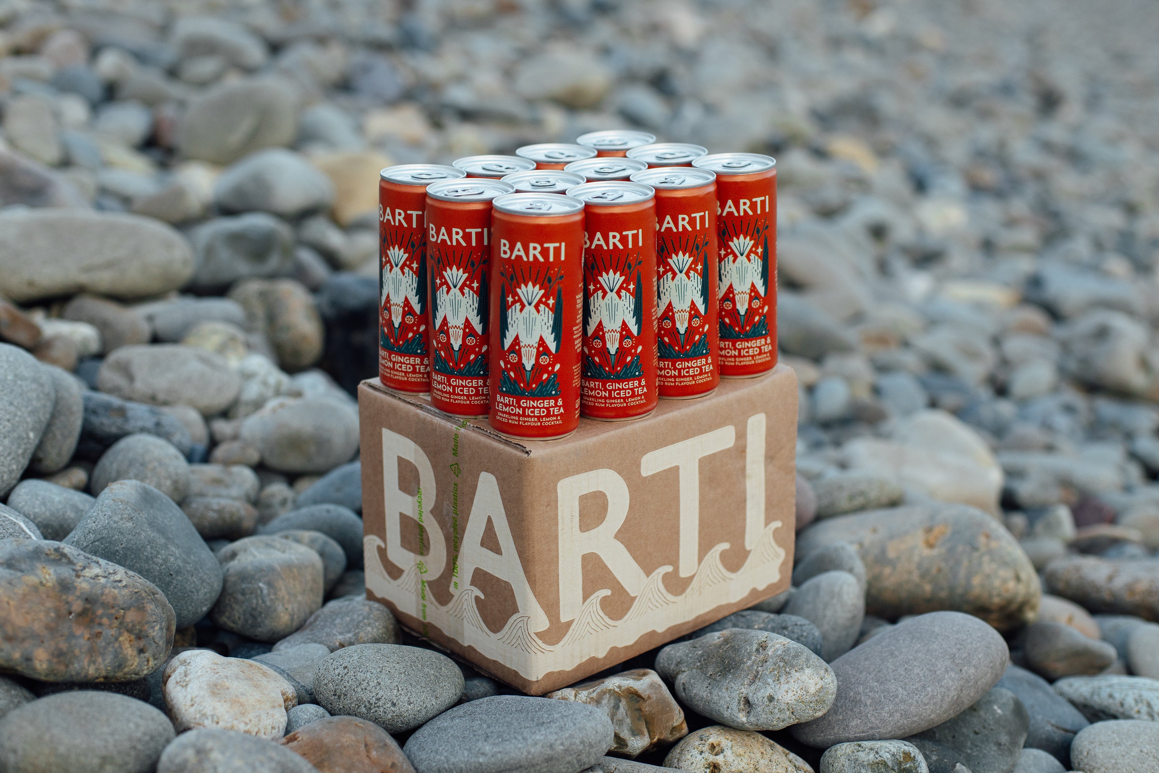Barti, Ginger & Lemon Iced Tea Premixed Cocktail Can 12 pack