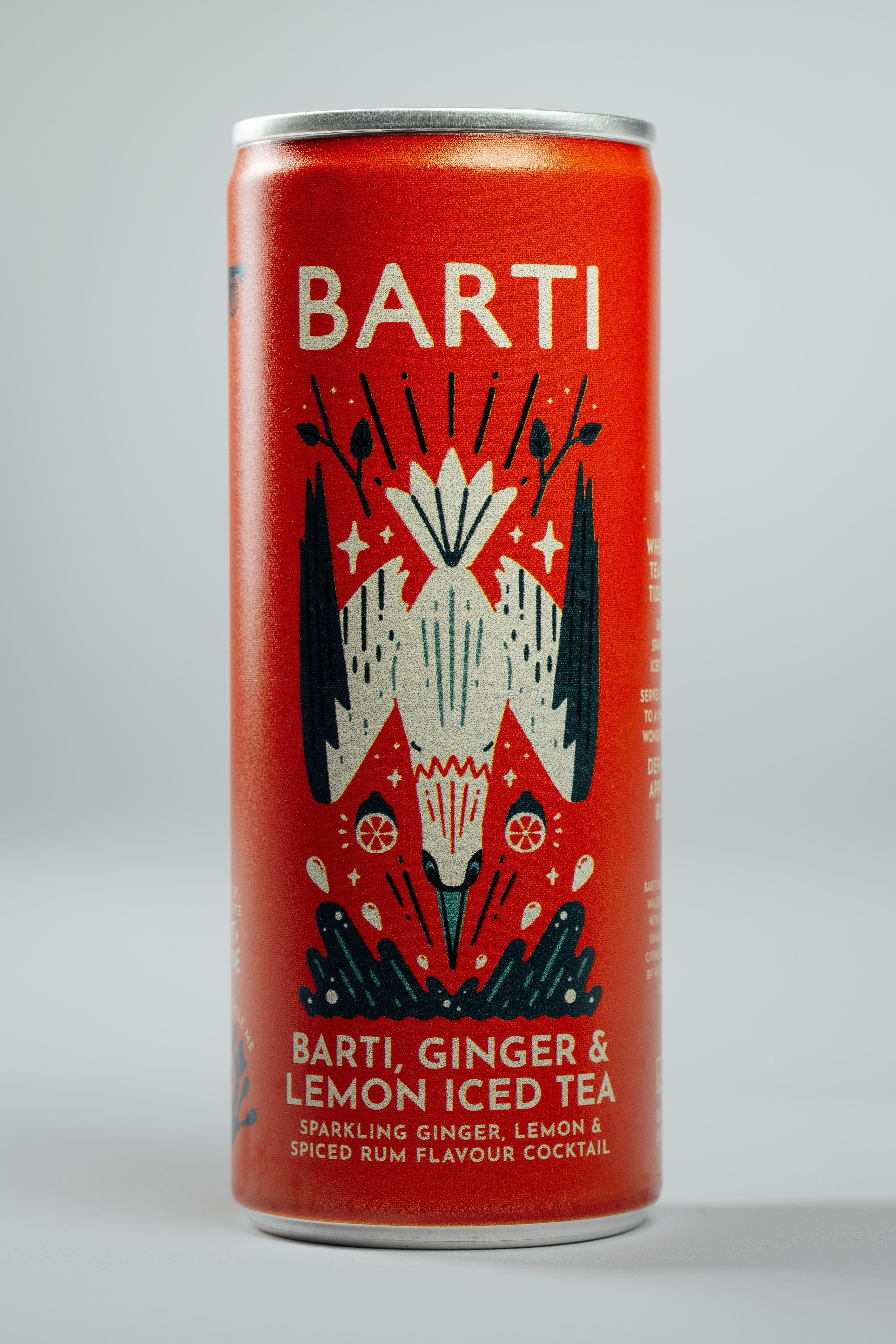 Barti, Ginger & Lemon Iced Tea - Pre-mixed Cocktail Can